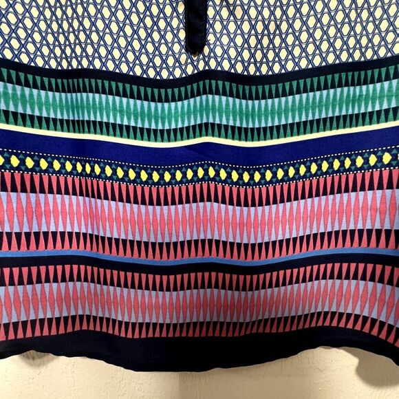 Brixon Ivy Tank Top Blouse Blue Black Loose Flowy Fit Button Up Woman sz XL - Picture 3 of 7